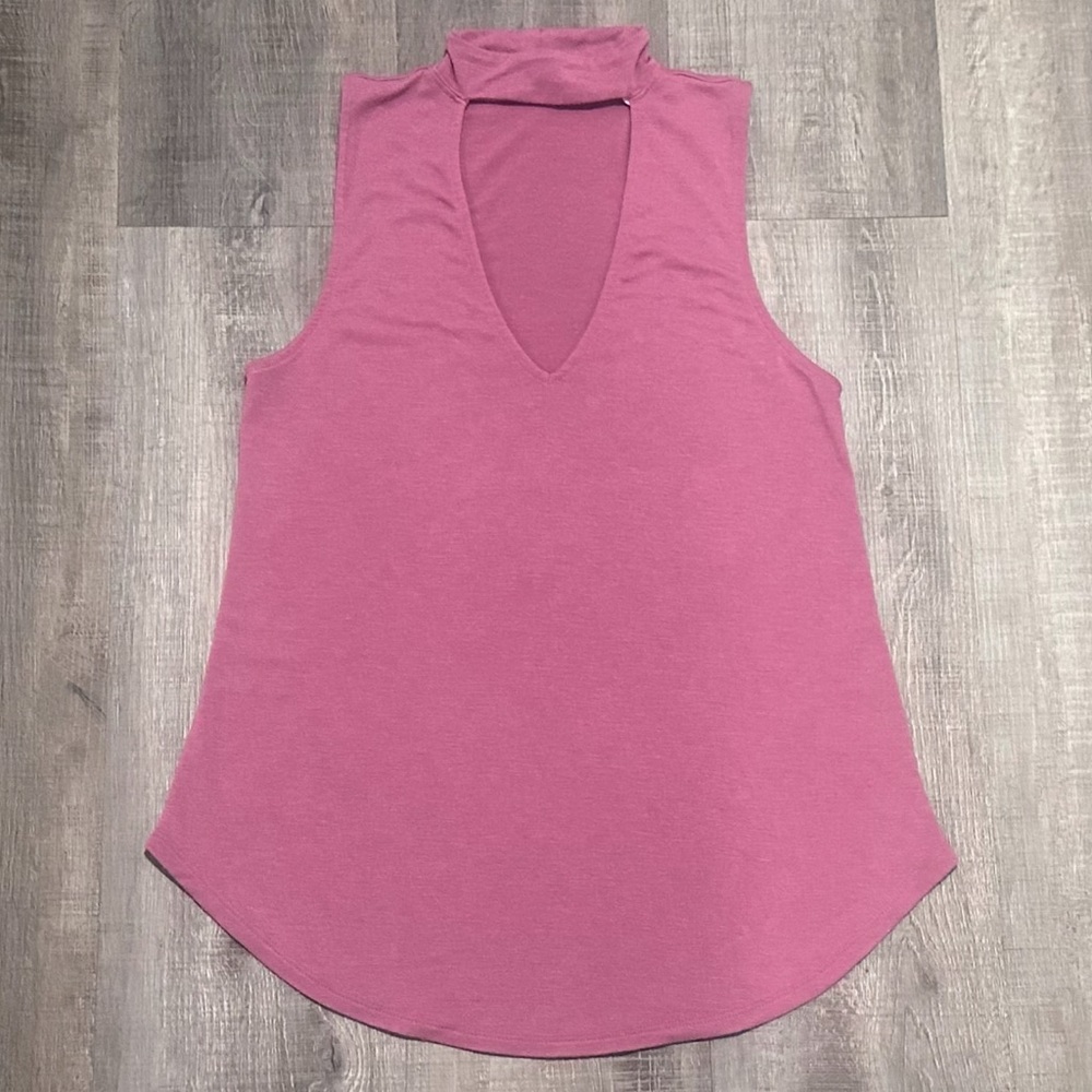 New Women’s XS Express Fuschia Pink Choker Tank Top